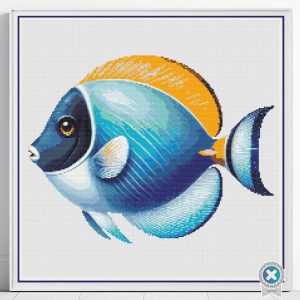 Tropical Fish Cross Stitch Pattern, Vibrant Ocean Life Digital Download, Pattern Keeper, Floss Conversions