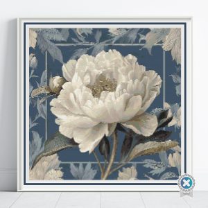 morris cross stitch, botanical chart, floral chart pdf, full coverage, william morris art, floral embroidery, floral stitch pdf, flower cross stitch, cross stitch pattern, dmc floss guide, morris peony, peony crossstitch, vintage flower