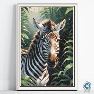 Zebra Cross Stitch Pattern, Exotic Wildlife Animal Embroidery, Instant Download, Pattern Keeper, Floss Conversion