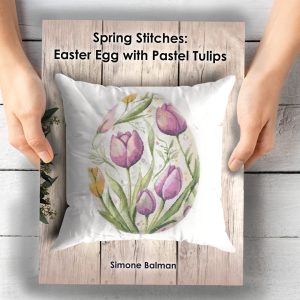 Tulip Easter Egg Cross Stitch Pattern, Floral Spring Embroidery, Digital Download, PatternKeeper, Floss Conversions