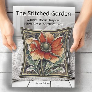 William Morris Style Flower Cross Stitch Pattern, Art Nouveau Embroidery, PDF, PatternKeeper, Floss Conversions